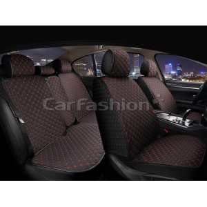 Универсальный чехол Linen Cube цвет черный с красной строчкой