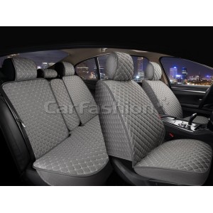 Комплект Накидок «LINEN CUBE PLUS» т.серый/т.серый/св.серый