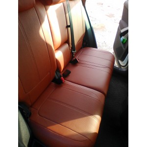 Чехлы на Фольксваген Тигуан 2 / Volkswagen Tiguan II / цвет коричневый /comfortline/highline (со столиками/без столиков) (пасс. спинка трансформер) c 17г.