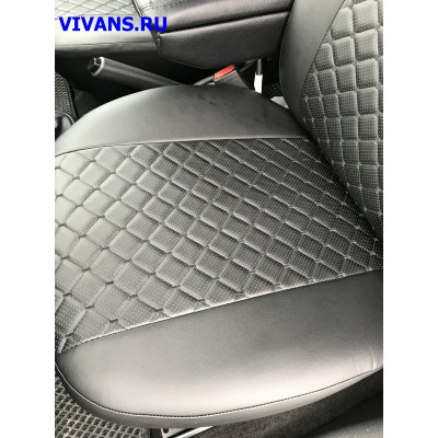 Купить Авточехлы Lada Granta/ черный /Экокожа / Дизайн ромб в Москве, Кашире, Ступино, Домодедово