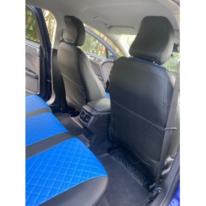 Чехлы / Автопилот / Ромб / Черный - Синий /