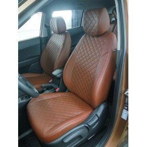 Чехлы / Автопилот / Ромб / Коричневый - Коричневый /