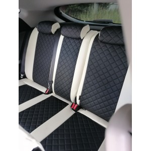 Чехлы / Автопилот / Ромб / Белый - Черный / KIa-Ceed /