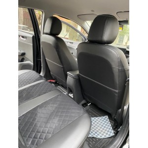 Чехлы / Автопилот / Ромб / Алькантара / Черный черный /