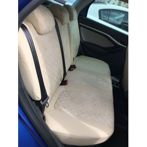 Чехлы / Автопилот / Ромб / Алькантара / Бежевый  /