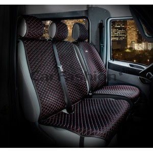 PALERMO VAN — Накидки универсальные на minivan черный/красный/черный