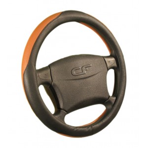DIPLOMAT — Оплетка руля черный/св.коричневый
