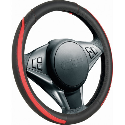 STEP — Оплетка руля черный/черный/красный/красный/черный/красный
