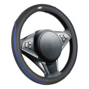 STEP — Оплетка руля черный/черный/синий/синий/черный/синий