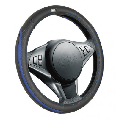 STEP — Оплетка руля черный/черный/синий/синий/черный/синий