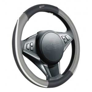 STEP — Оплетка руля черный/серый/белый/белый/черный/белый