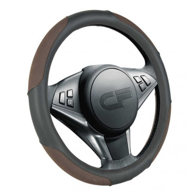 TORNADO — Оплетка руля черный/коричневый/коричневый