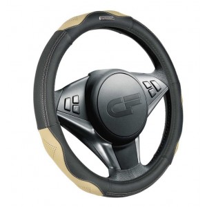 STORM — Оплетка руля черный/бежевый/бежевый