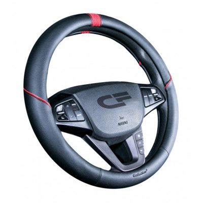 SECTOR — Оплетка руля черный/красный/красный