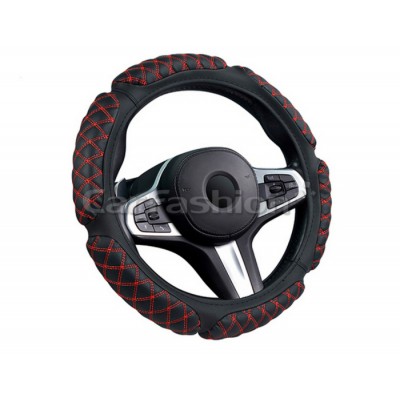 SCOTCH — Оплетка руля черный/красный