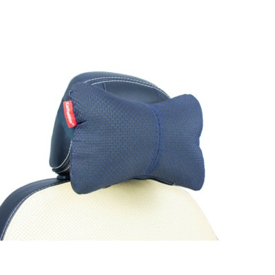 ЭКОКОЖА/ЖАККАРД — Подушка черный/т.синий/синий