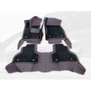 KIA SORENTO PRIME с 2014 — Ковры модельные 5D черный/красный KIA SORENTO PRIME с 2014 — Ковры модельные 5D черный/красный